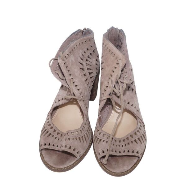 Vince Camuto Tarita Suede Cutout Laced Heels, Size 6 - Picture 7 of 8